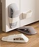 Silicone Door Stopper 3 Pieces Anti-Pinch Safety Guard for Kids - White & Grey