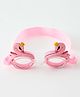 Free Size Swimming Goggles With Swan Applique - Pink