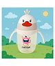 KIDS BASIC Baby Premium Duck Feeding Sipper With Straw & Handle For Grip- 350 ml - Grey
