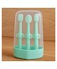 KIDS BASIC Baby Toothbrush 3 In 1 Silicone Toothbrush Set - Green