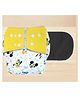 KIDS BASIC Reusable Baby Cloth Diapers With Fun Prints Washable Diaper Nappy - White
