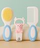 KIDS BASIC Baby Soft Bristle Hair Brush Comb Set with Cute Nail Clipper - Blue & White
