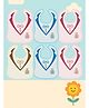 KIDS BASIC  Baby Tie Printed Button Bibs - Blue & Pink (Pack of 6)