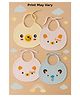 KIDS BASIC Baby Knot-Tie Printed Bibs - Blue & Pink (Pack of 4)