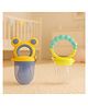KIDS BASIC Premium Silicone Fruit Mickey Nibbler & Rattle Nibbler - Yellow & Blue (Pack of 2)
