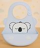 KIDS BASIC  Soft Silicone Baby Bib with Food Pocket , Waterproof & Adjustable , Cute Koala  Design - Blue (Pack of 1)