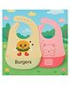 KIDS BASIC Soft Silicone Baby Bib with Food Pocket , Waterproof & Adjustable - Beige Mint & Dark Pink (Pack of 2)