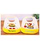 KIDS BASIC Soft Silicone Baby Bib with Food Pocket , Waterproof & Adjustable - Blue & Blue Whale (Pack of 2)
