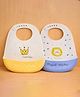 KIDS BASIC Soft Silicone Baby Bib with Food Pocket , Waterproof & Adjustable - Grey & Pink (Pack of 2)
