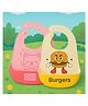 KIDS BASIC Soft Silicone Baby Bib with Food Pocket , Waterproof & Adjustable - Yellow & Dark Pink (Pack of 2)