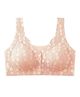 Bella Mama Nursing Padded Bra With Floral Design - Peach