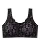Bella Mama Nursing Padded Bra With Floral Design - Black