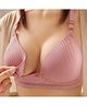 Bella Mama Front Button Nursing Padded Bra - Pink