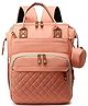 House of Quirk Diaper Bag Maternity Backpack, Baby Girl Boy Diaper Bag for Dad Mom with 16 Pockets, Pad Pacifier Case Unisex Large Diaper Bag for Travel - Pink