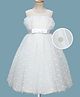 Mark & Mia Cotton Woven Sleeveless Flared Party Dress With Polka Dots Design - White