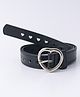 Pine Kids Solid Heart Shape Buckle Belt - Black