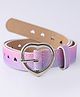 Pine Kids Solid Heart Shape Buckle Belt- Pink