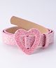Pine Kids Free Size Belt with Heart Shape Buckle - Pink