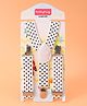 Babyhug Suspender with Polka Dot Design Free Size - White