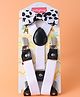 Babyhug Free Size Bow & Suspender Set With Heart Print - White