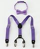 Babyhug Bow and Suspender Set - Purple