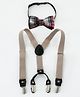 Babyhug Bow & Suspender Set Free Size - Light Brown
