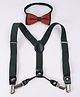 Babyhug Bow & Suspender Set  Free Size - Dark Green