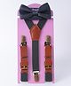 Pine Kids Free Size Bow & Suspender Set - Navy Blue