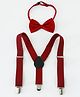 Babyhug Bow and Suspender Set - Wine