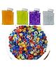 Sanjary Clear Water Beads, Water Gel Jelly Beads for water bullet gun, Vase Filler, Christmas Decoration color design may vary pack of 4