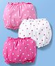 Doodle Poodle 100% Cotton Hearts Printed Bloomers Pack Of 3 - Pink White & Dark Pink