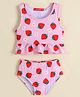 Babyhug Sleeveless Two Piece Swimsuit With Tropical Print - Pink