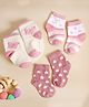 Kicks & Crawl Cotton Pack Of 3 Floral & Butterfly Printed Socks - Multi Colour
