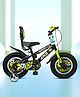 Vesco Kick Pro 14T Kids Cycle for 3 to 5 Years Boys & Girls | Training Wheels, Back Support, Water Bottle | 85% Installed (Green)