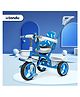 Tondu Kids Tricycle with Parental Control, Safety Belt & Guardrail, EVA Wheels & Storage - Toddler Trike - Blue