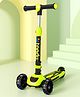 Tondu 3-Wheel Kick Scooter for Kids  | Light-Up PVC Wheels | Adjustable Handlebar | Age 2-6 | 40kg Capacity | Lime Green