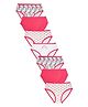 Charm n Cherish Cotton Pack Of 7 Rainbow & Unicorn Printed Panties - White & Pink