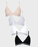 Charm n Cherish Cotton Blend Pack Of 4 Colour Blocked Bras - Beige Grey White & Black