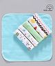 Joy Buzz 100% Cotton Wash Cloth Pack of 8 - Multicolor ( Print May Vary )