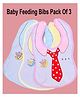 Joy Buzz Waterproof Feeding Bibs with Snap Button Closure Tie Print Pack of 3- Multicolour