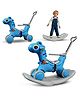 Kidsmate 3-in-1 Push Ride-On and Rocker for Kids 2-5 Years | Ride, Push & Rock Modes | Seat Belt Safety | Non-Toxic  (Blue)