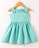 Rassha Cotton Sleeveless Embroidered Dress - Sea Green