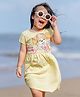 Nap Chief Pure Cotton Paw Patrol Featuring Half Sleeves Skye Printed Dress - Yellow