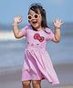 Nap Chief Pure Cotton Hello Kitty Featuring Half Sleeves Character Printed Dress - Pink