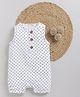Cot & Candy Muslin Sleeveless Cross Printed Romper - White