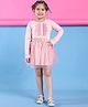 BaawRi Cotton Jersey Knit Full Sleeeves Frill Detailed Top & Skirt Set - Pink