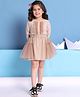 BaawRi Cotton Jersey Knit Full Sleeeves Frill Detailed Top & Skirt Set - Beige