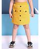 BaawRi Cotton Woven Polka Dots Printed Skirt - Yellow