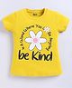 Kidcity Cotton Sinker Half Sleeves Floral Printed Top - Mustard