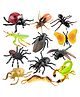 FunBlast Jumbo Size Realistic Insect Figure Toys for Kids - 12 Pcs Multicolor